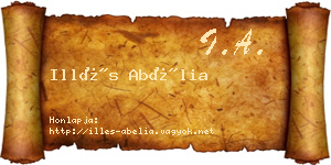 Illés Abélia névjegykártya